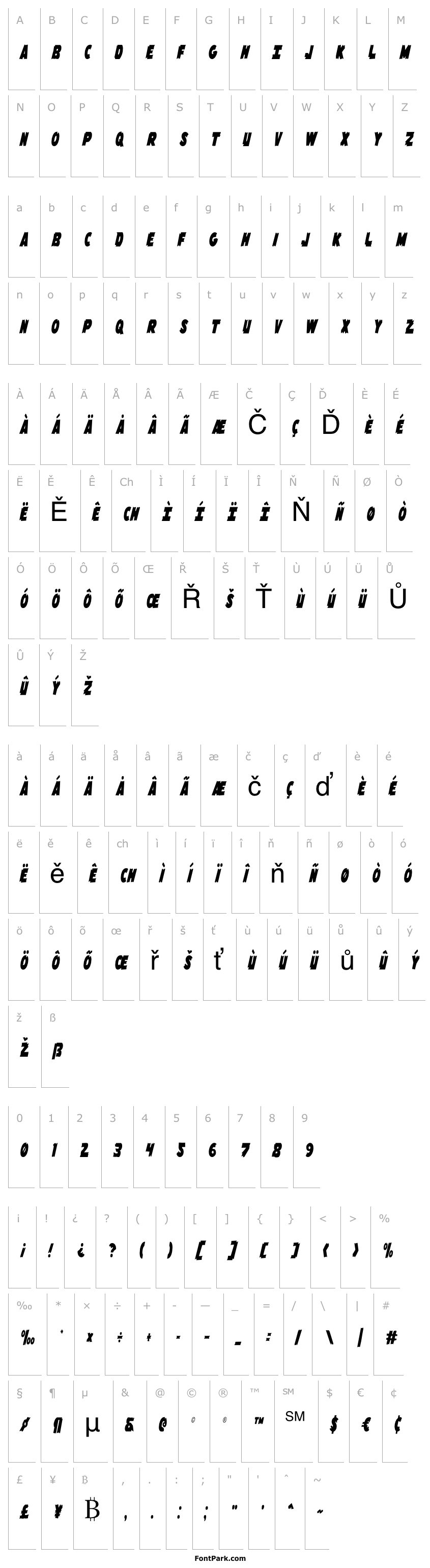 Přehled Flying Leatherneck Extra-condensed