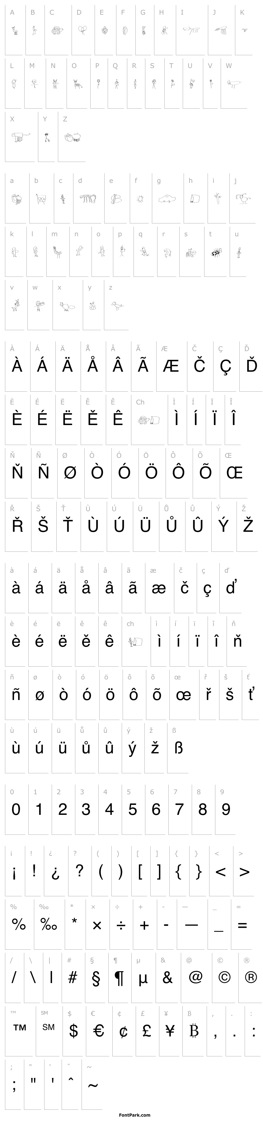 Přehled Font for Children Indo