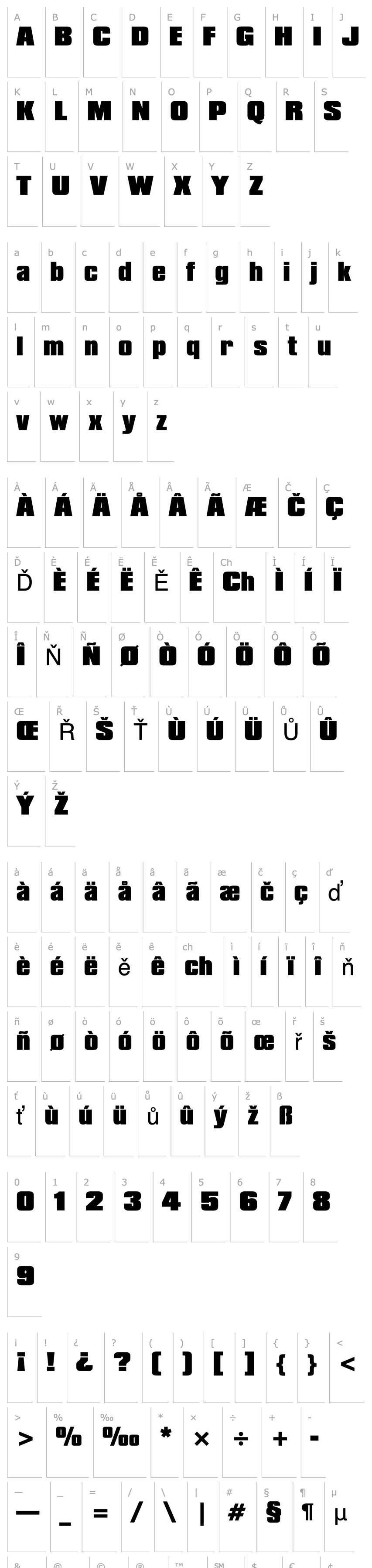 Přehled font102