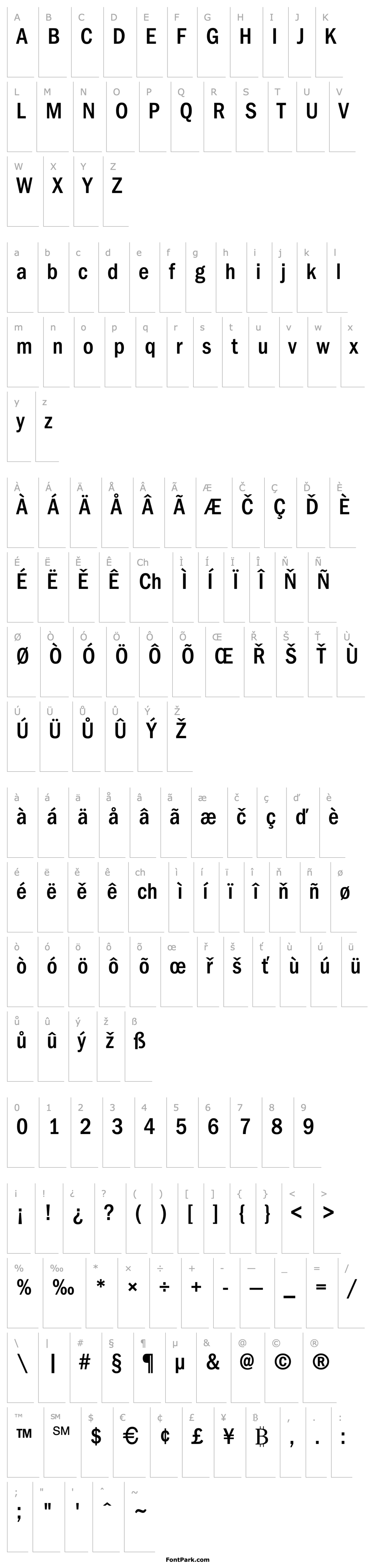 Overview font158
