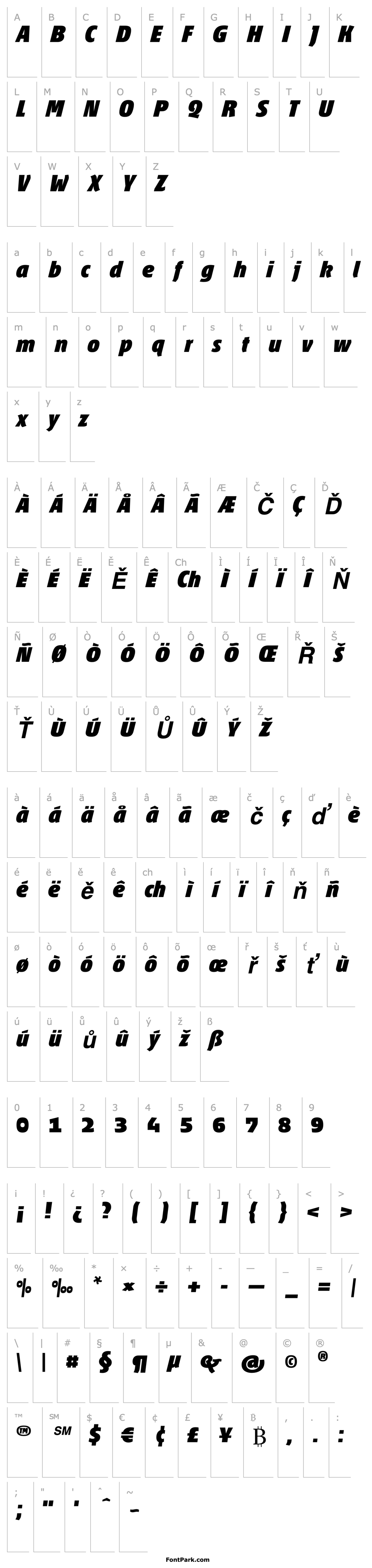 Overview Fontana ND Gg Black Italic