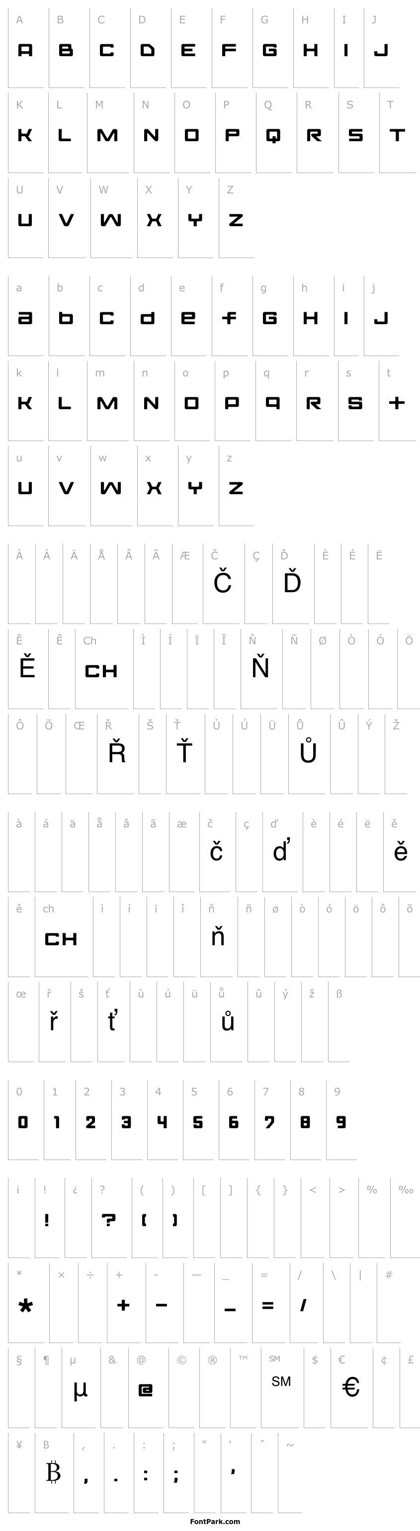 Overview FontopoSOLID Regular