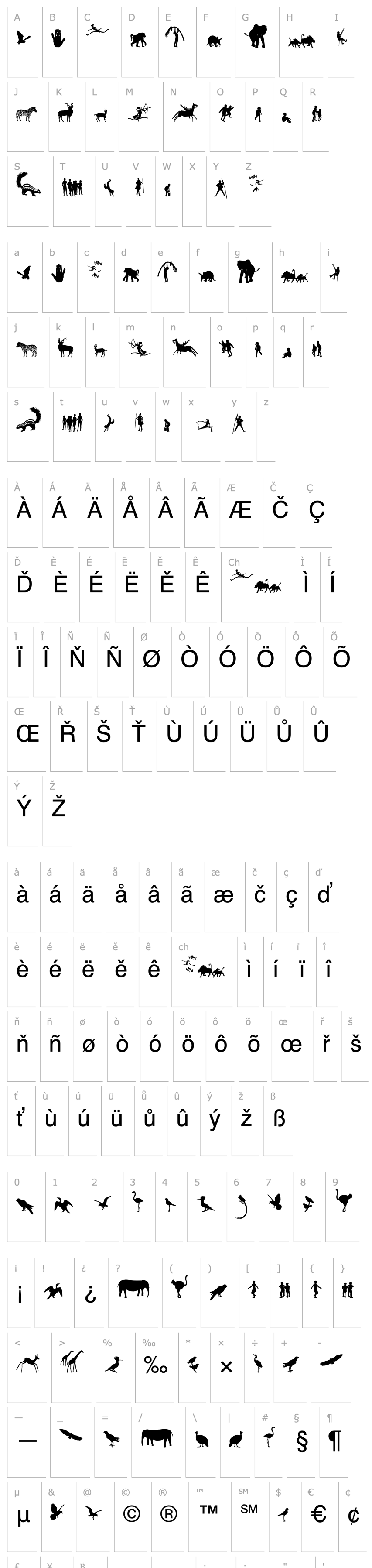 Přehled Fonts of Afrika Sample