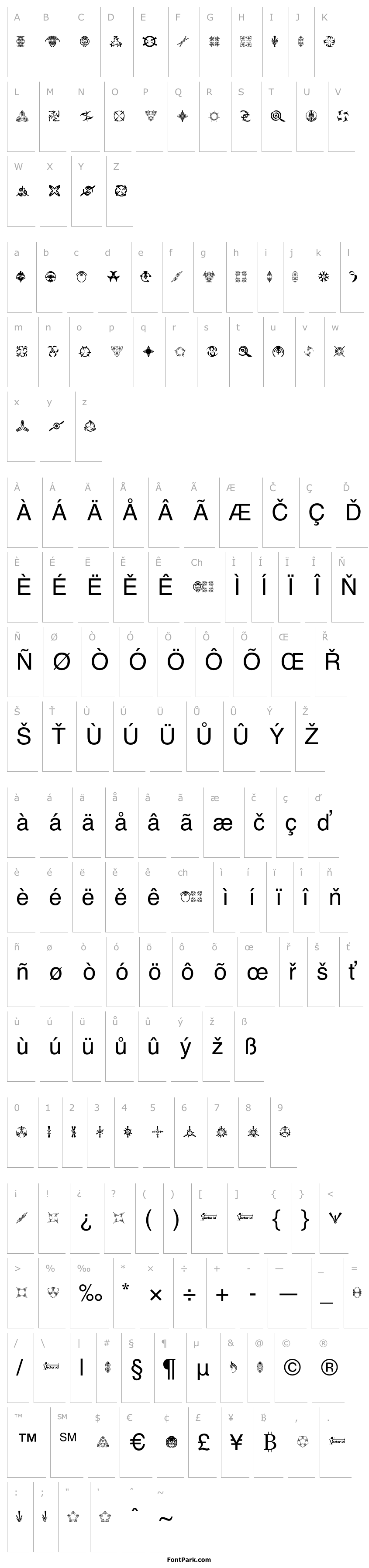 Overview FontsVectorAncientSymbol