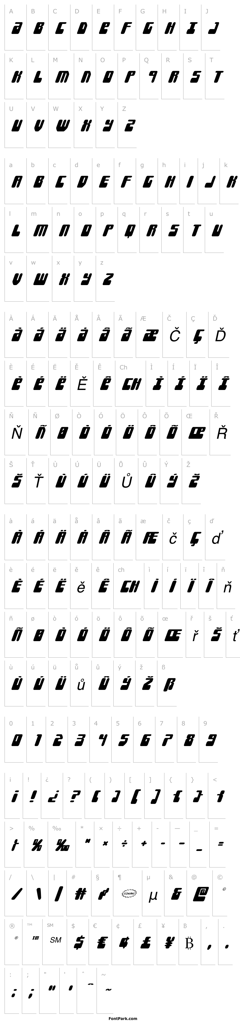 Overview Force Majeure Super-Italic