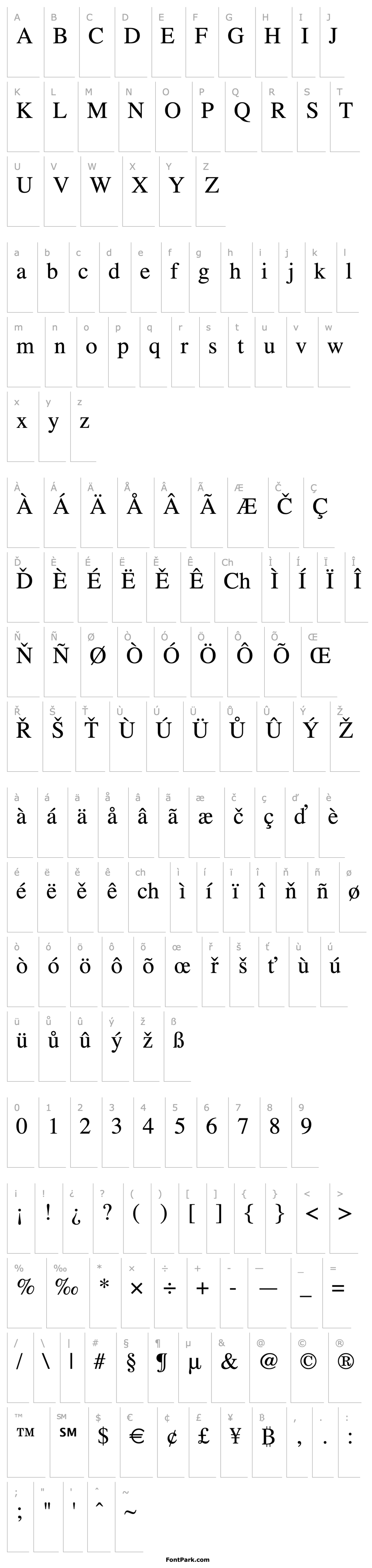 Přehled FormalScript Regular