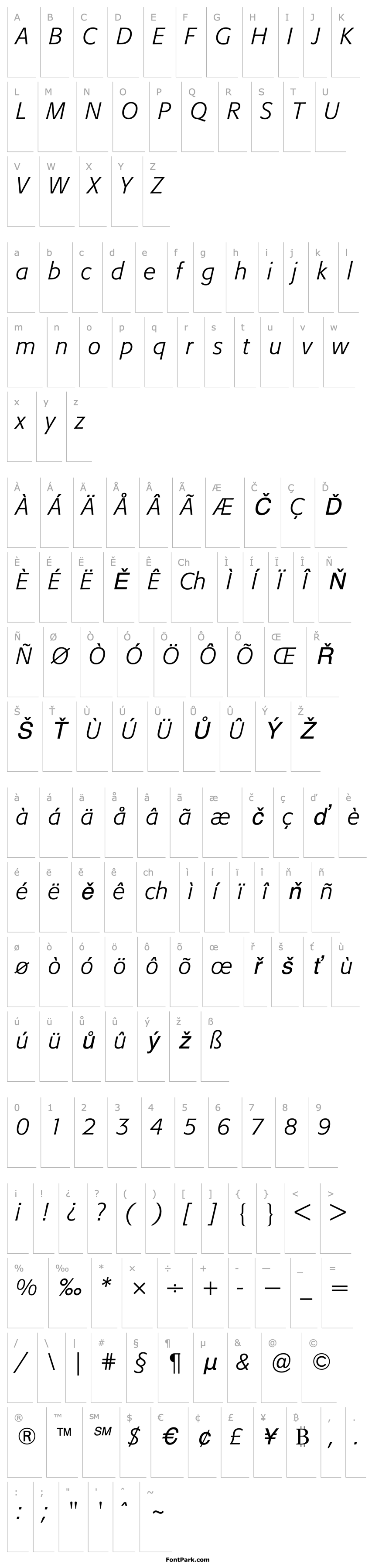 Overview FormataBQ-LightItalic