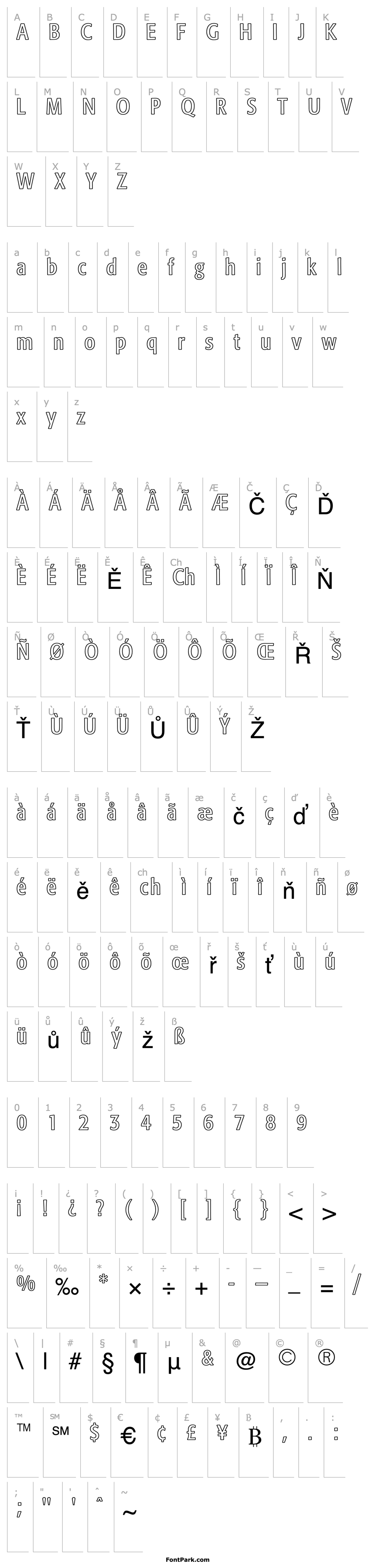 Přehled FormataOutline-Condensed