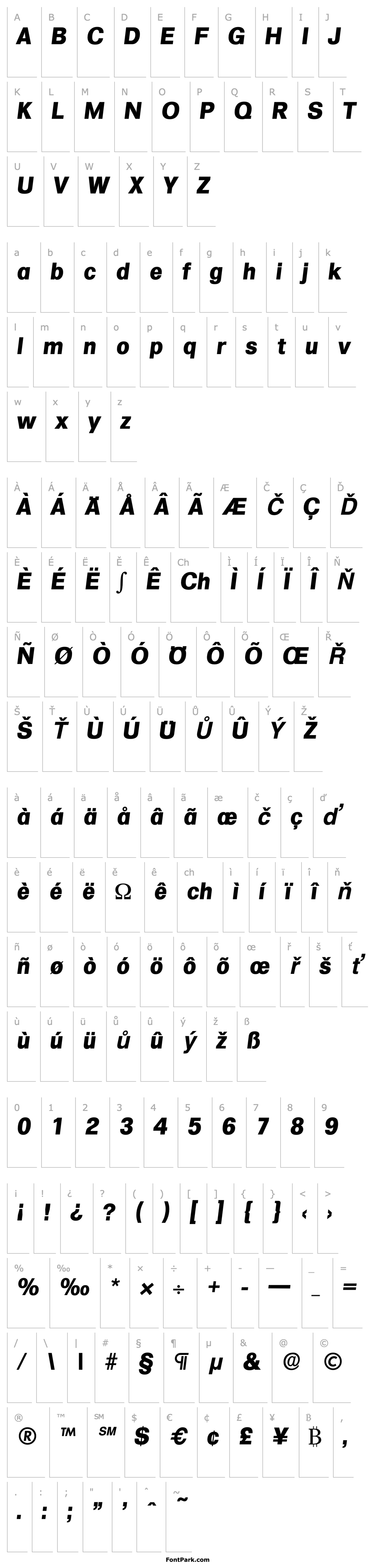 Overview Formula-Serial-ExtraBold-RegularItalic