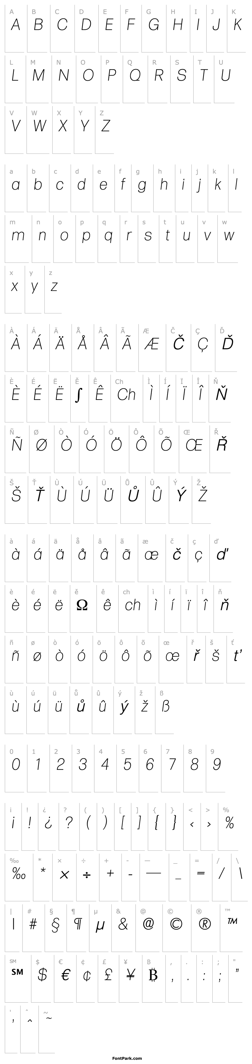 Overview Formula-Serial-ExtraLight-RegularItalic