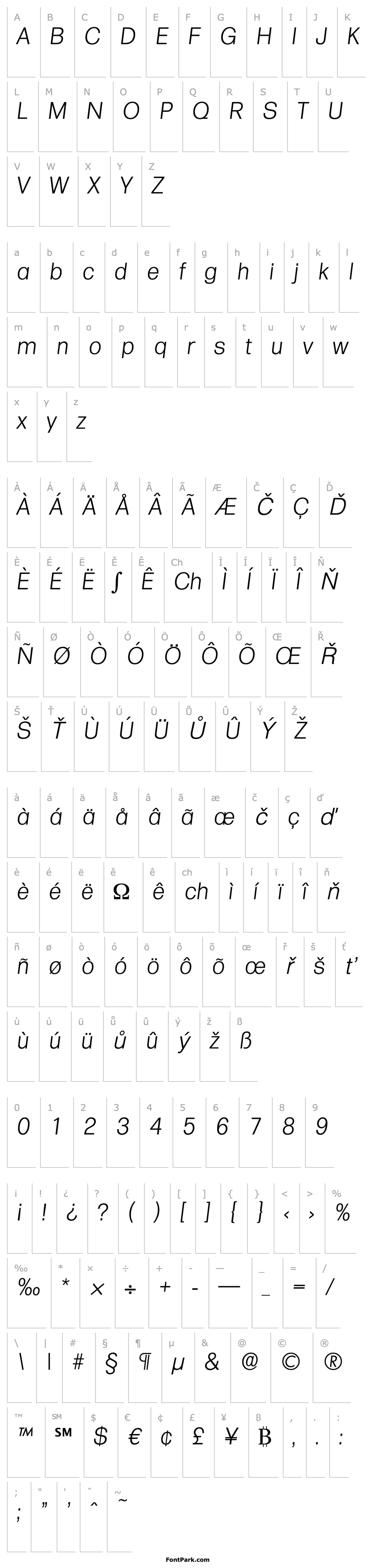 Overview Formula-Serial-Light-RegularItalic