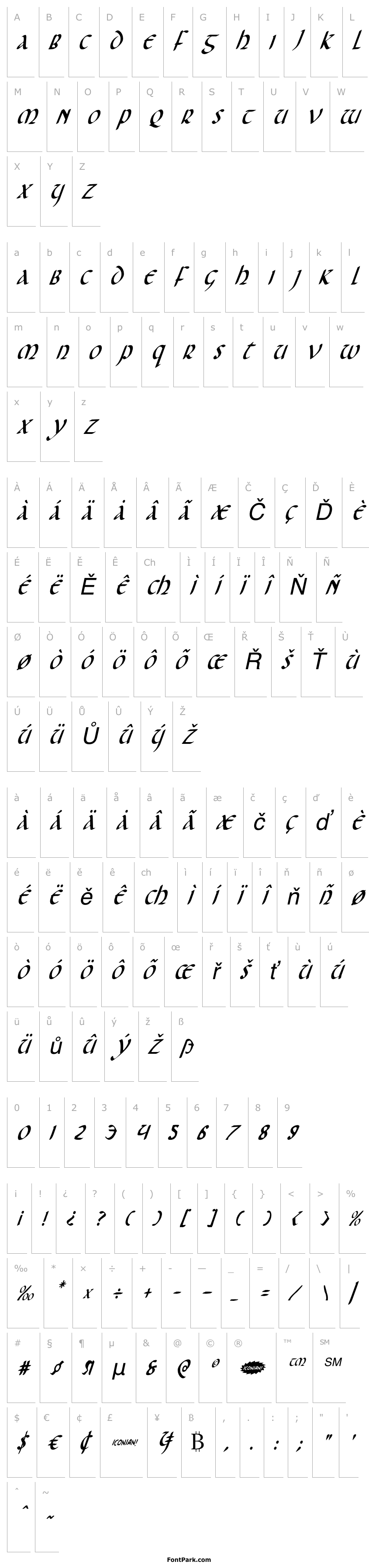 Přehled Foucault Condensed Italic