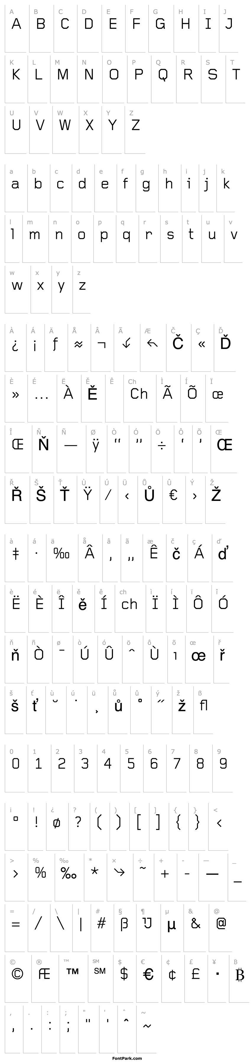 Přehled FoundryGridnik-Regular