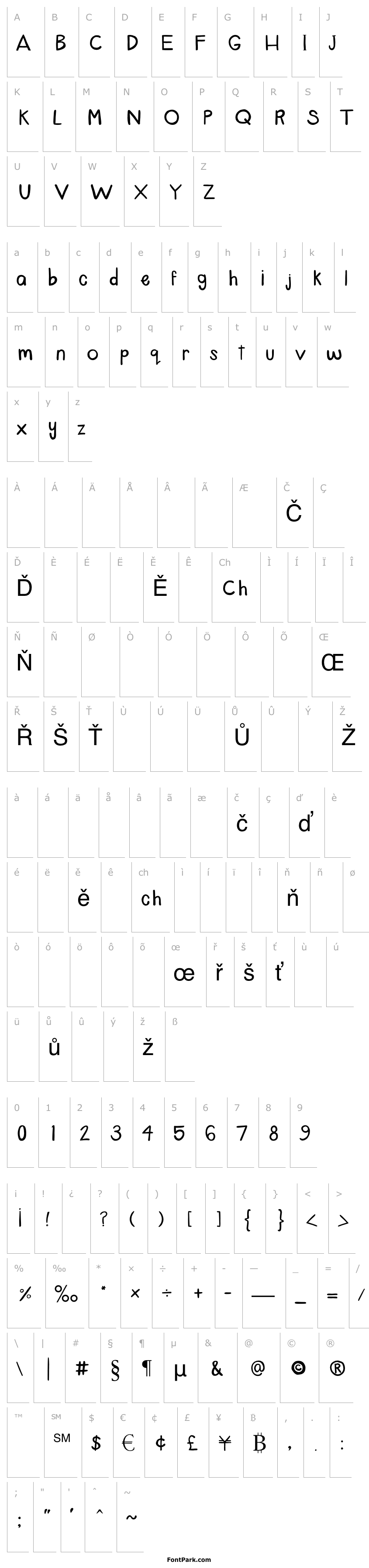 Overview Fourth Grader Font