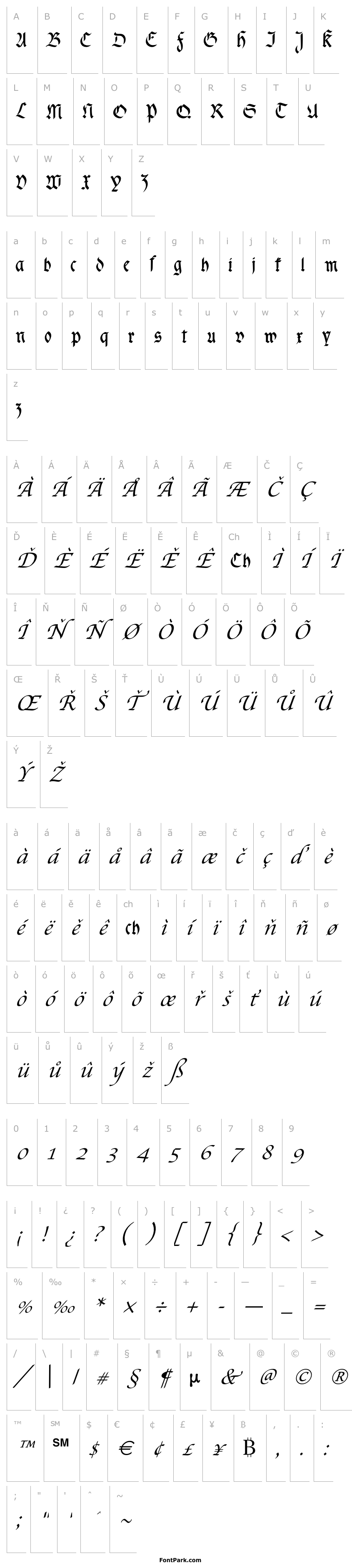 Přehled fracta Condensed Bold