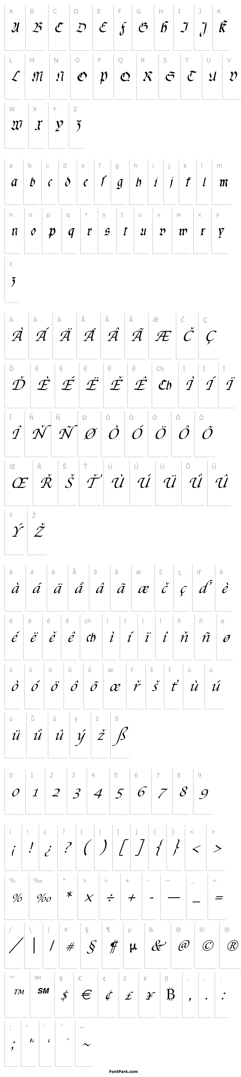 Overview fracta SemiBold Italic