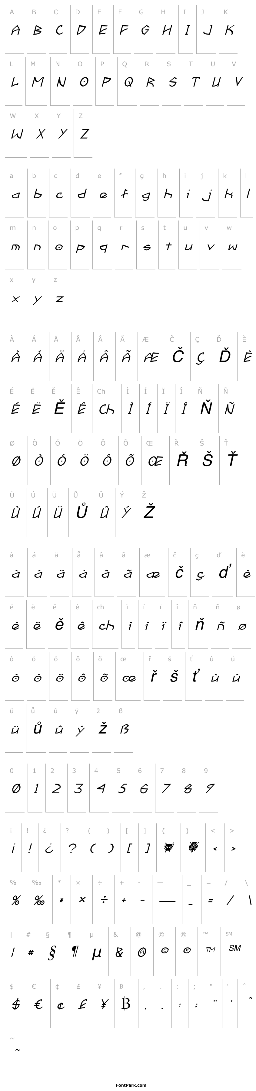 Přehled Fractyl Italic