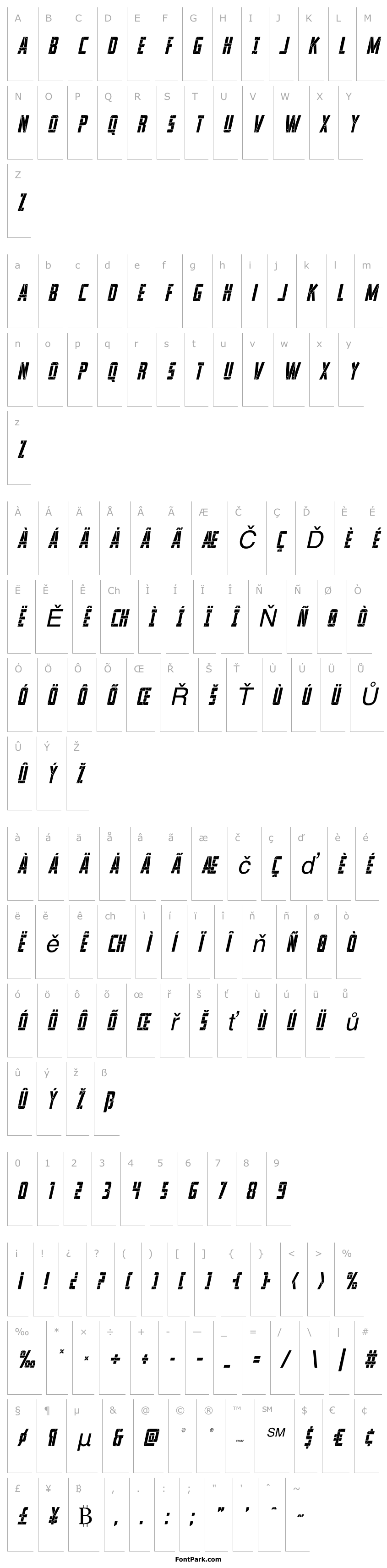 Overview Frank-n-Plank Condensed Italic