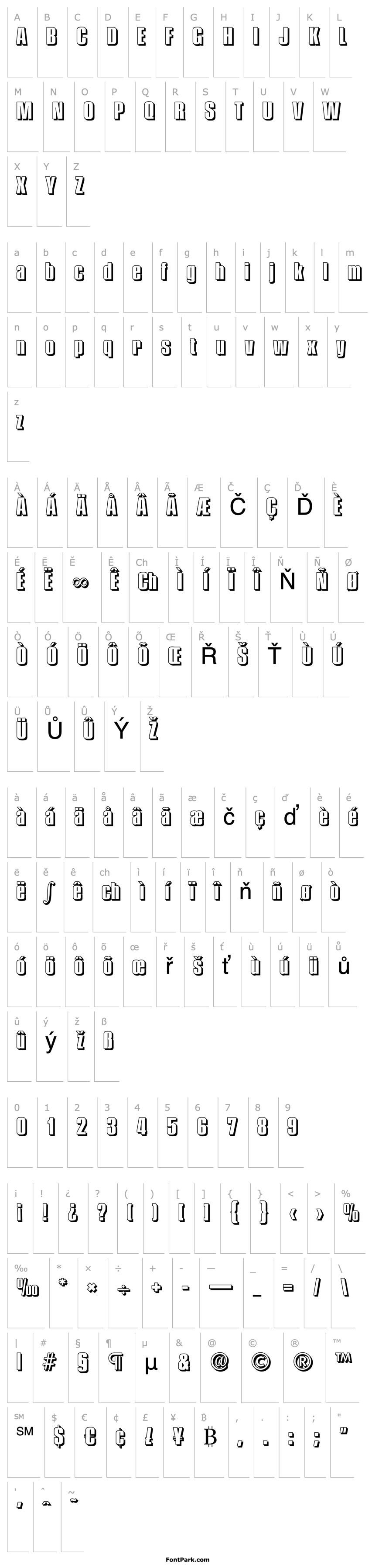 Přehled FrankBeckerShadow-ExtraBold-Regular