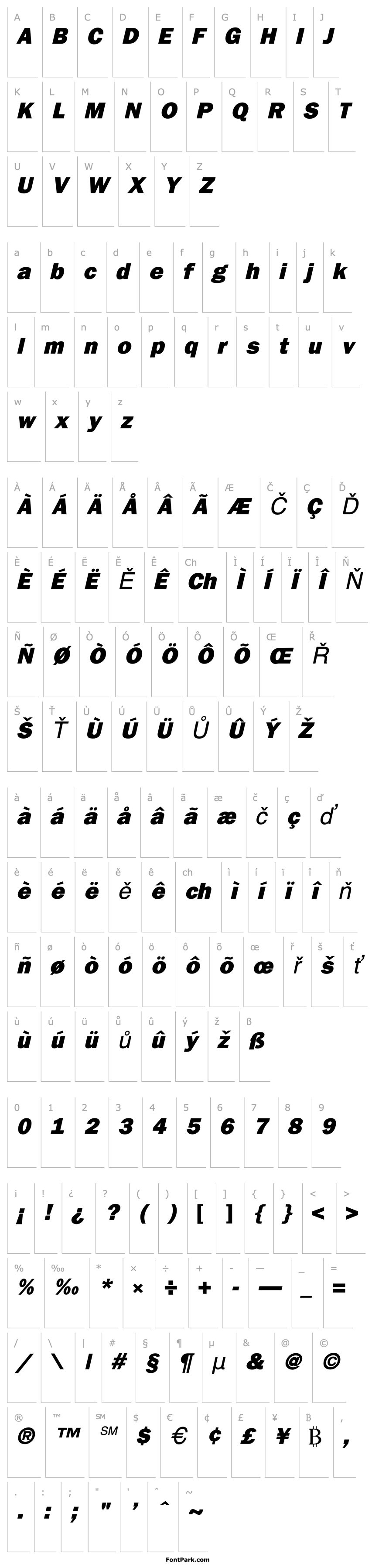 Overview FrankfurtHeavy Italic