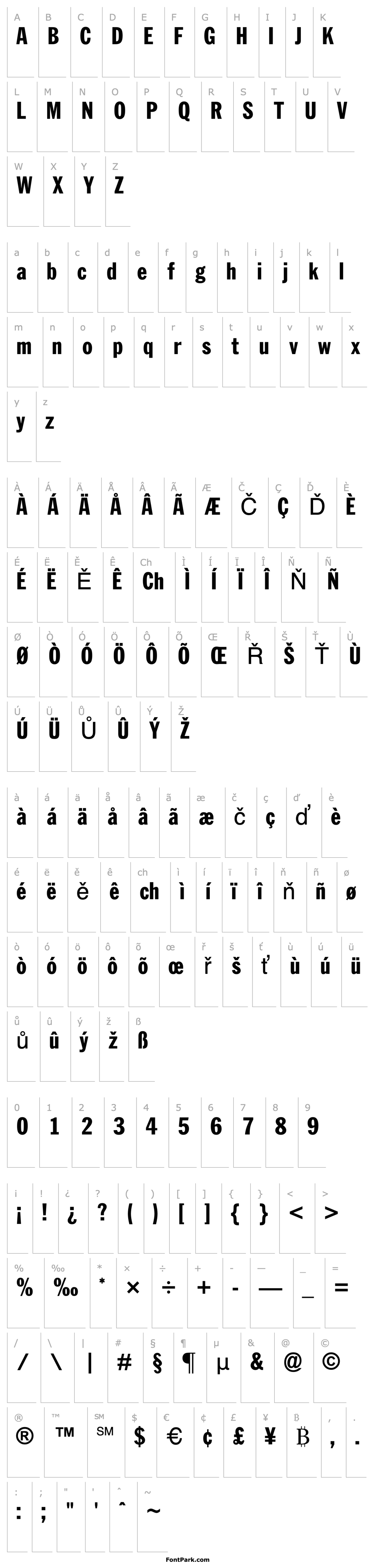 Overview Franklin Goth Ext Condensed