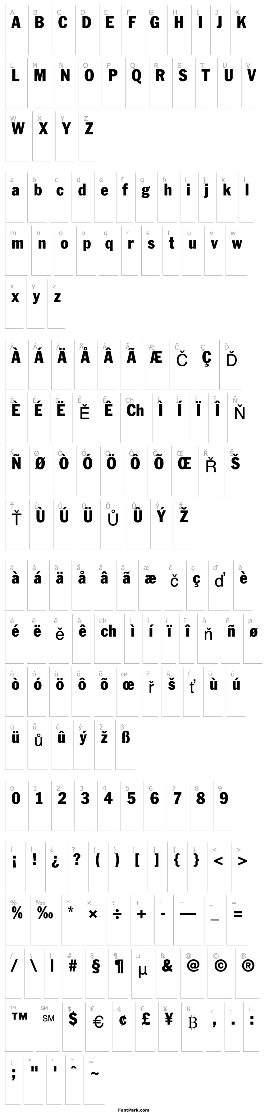 Overview Franklin Gothic Condensed SSi Condensed