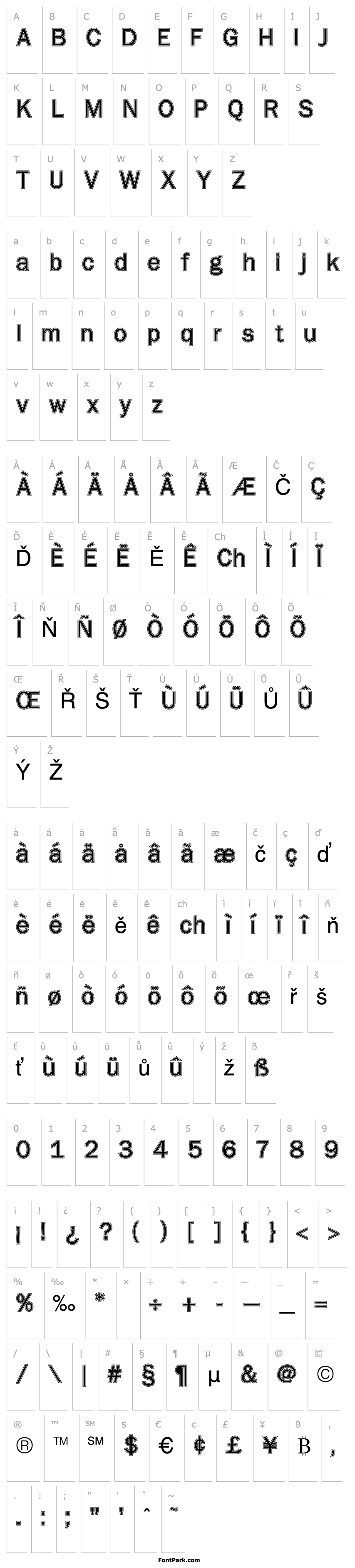 Přehled Franklin Gothic Contour Regular