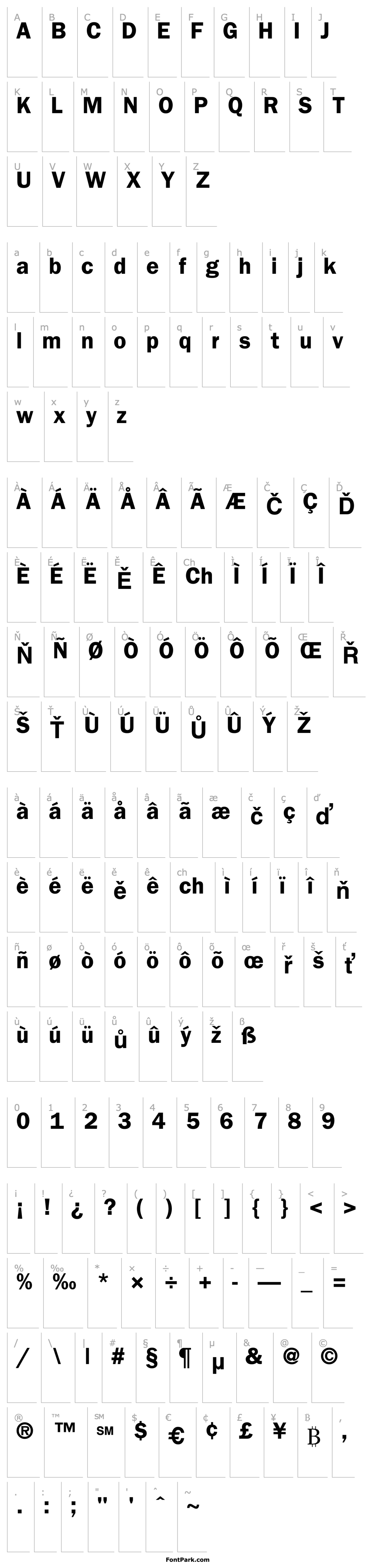 Přehled Franklin Gothic SSi Semi Bold