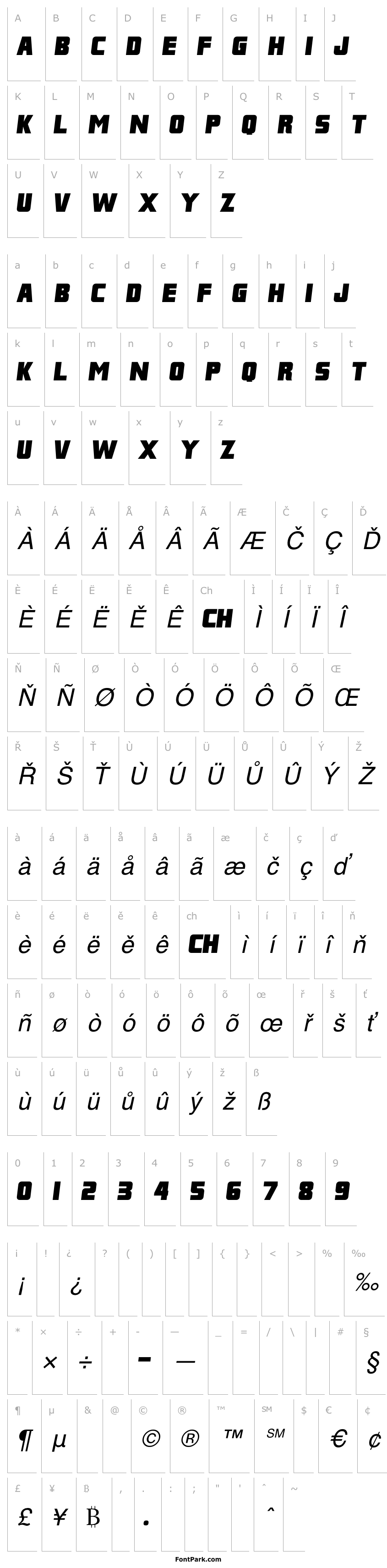 Overview Franklin M54 Italic