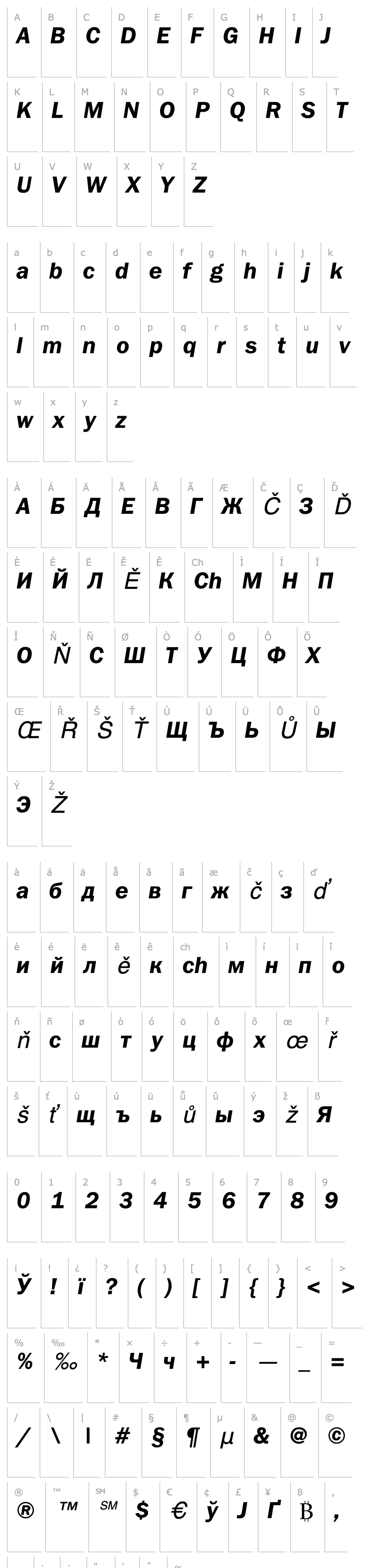 Overview FranklinGothicDemiC-Italic