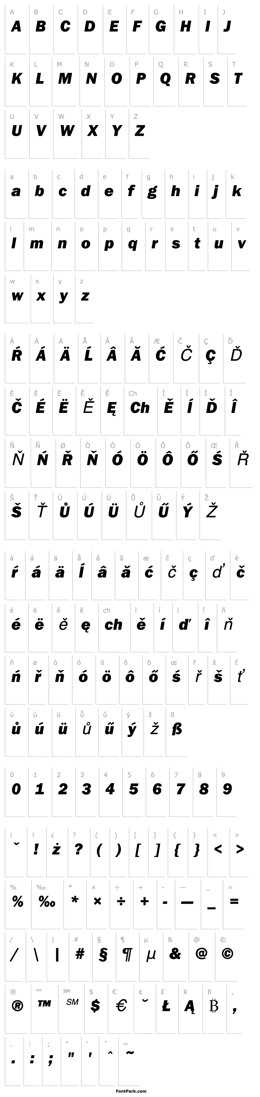 Overview FranklinGotItcTEEHea Italic