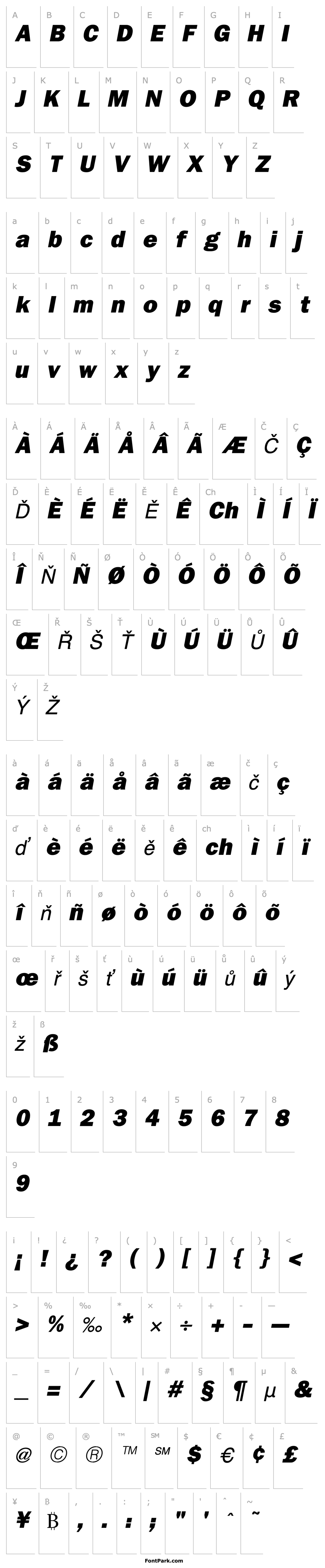 Overview FranklinHeavyItalic