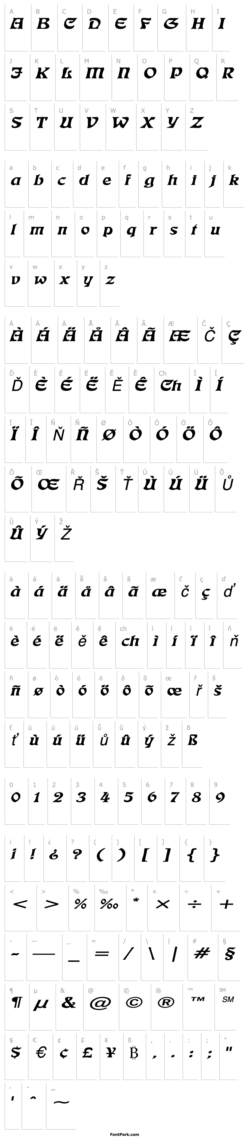 Overview Freedom Extended Italic