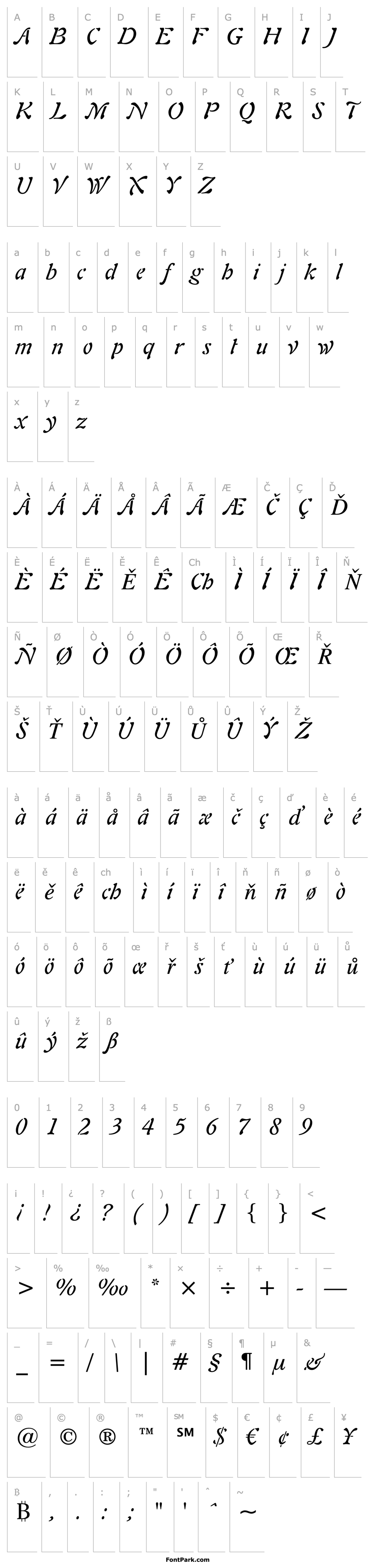 Overview Freefrm721 BT Italic