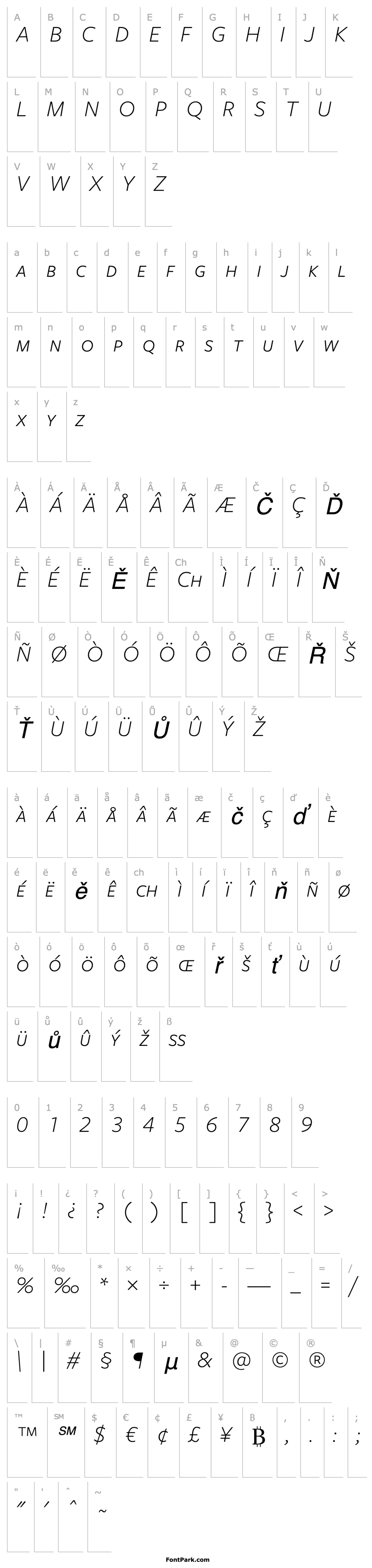 Overview FreightSans LightItalicSC