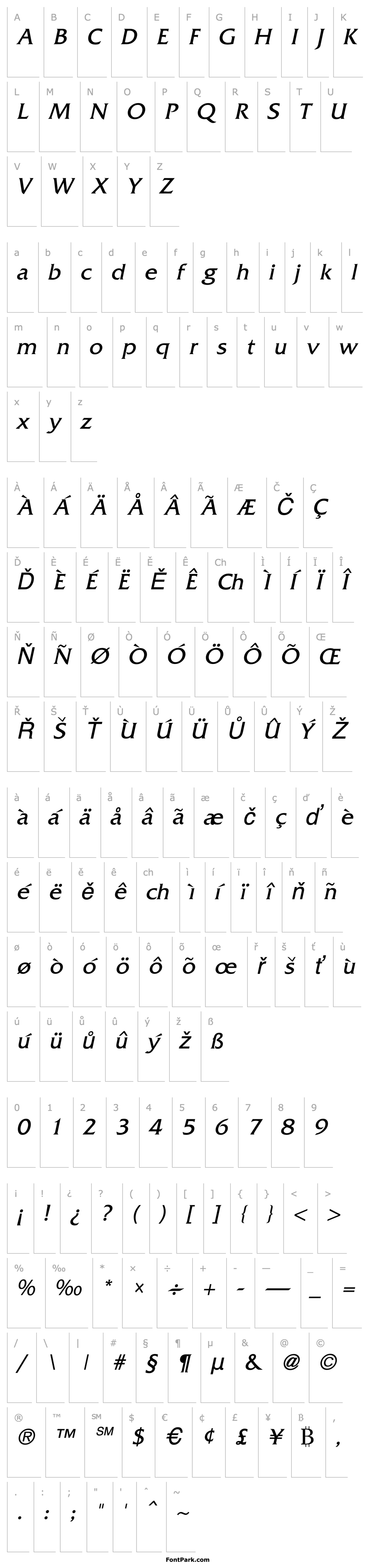 Overview Fritz Italic