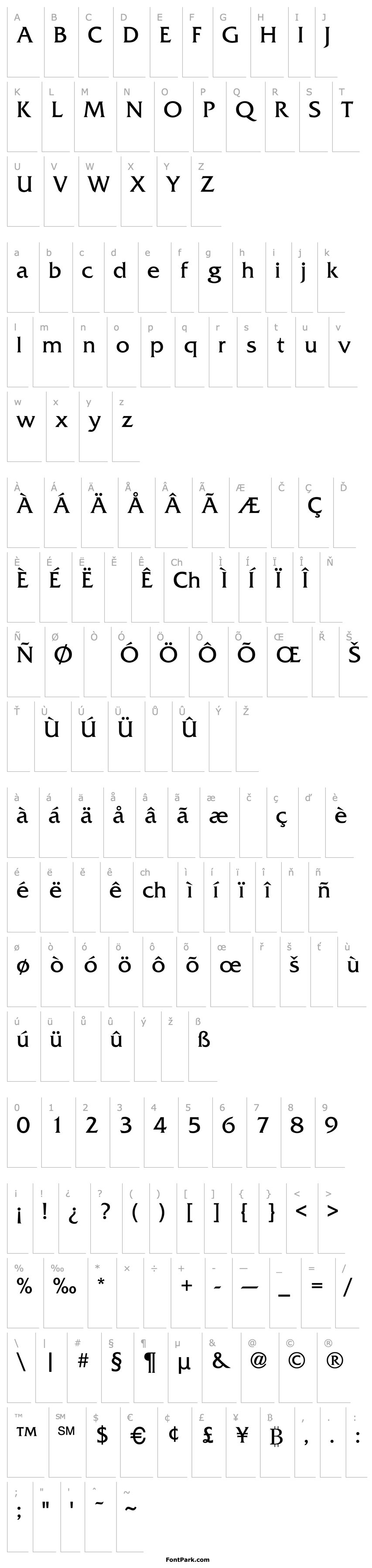 Overview FrizQuadrata-Regular