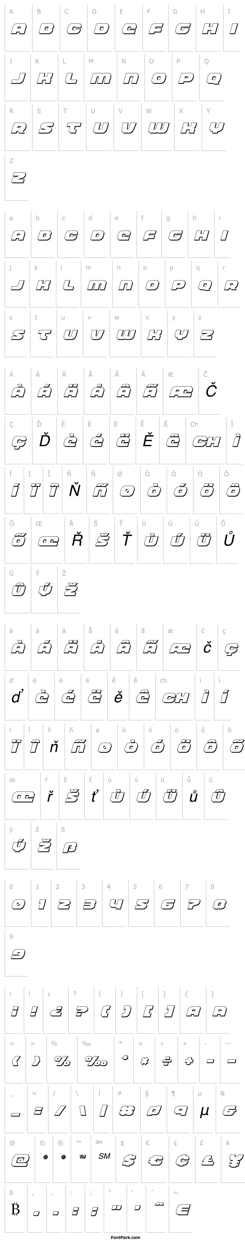 Overview Front Runner 3D Italic