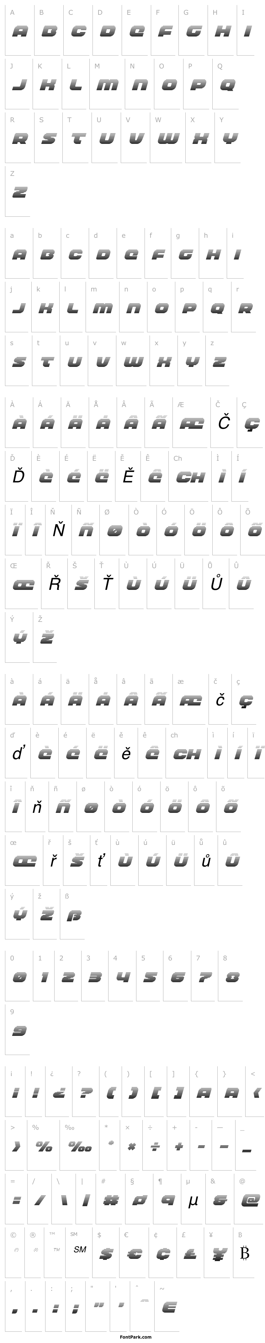 Přehled Front RunnerGradient Italic