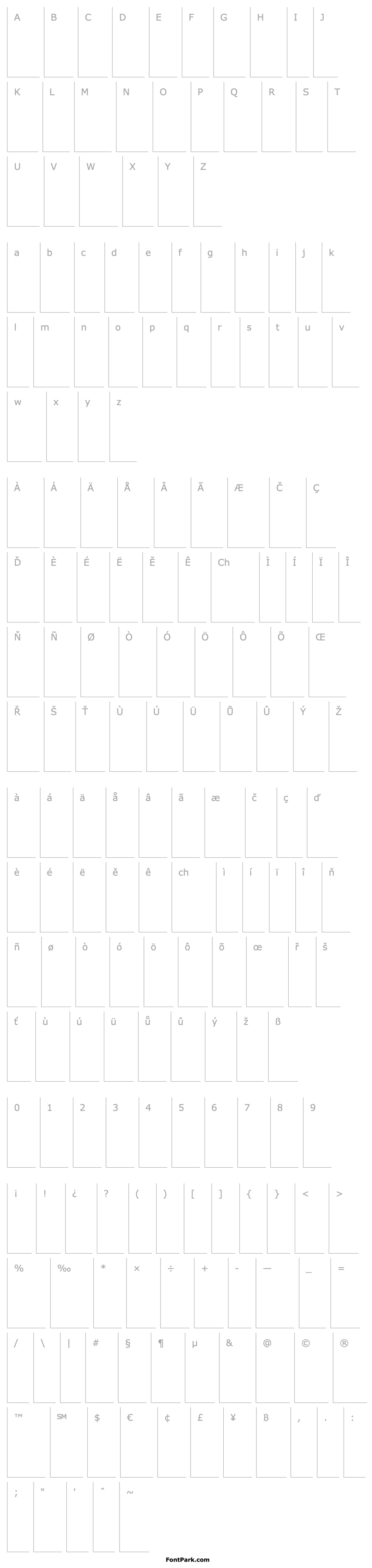 Overview Frutiger 56 Italic