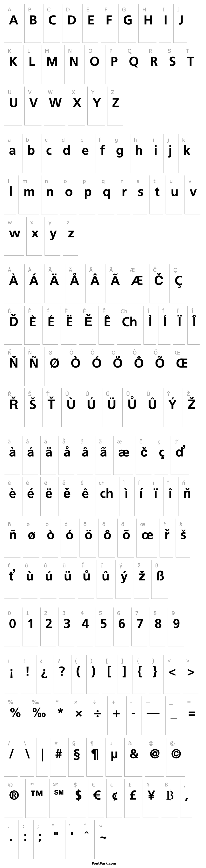 Overview Frutiger LT 65 Bold