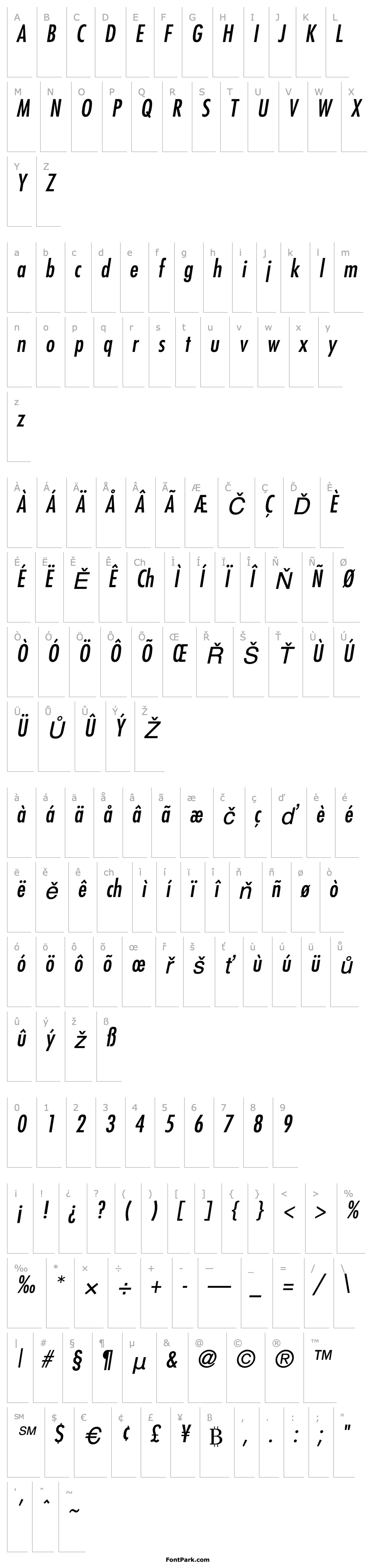 Přehled Fujiyama Italic