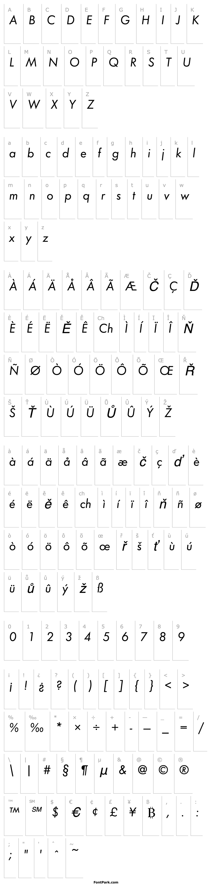 Přehled Function Italic