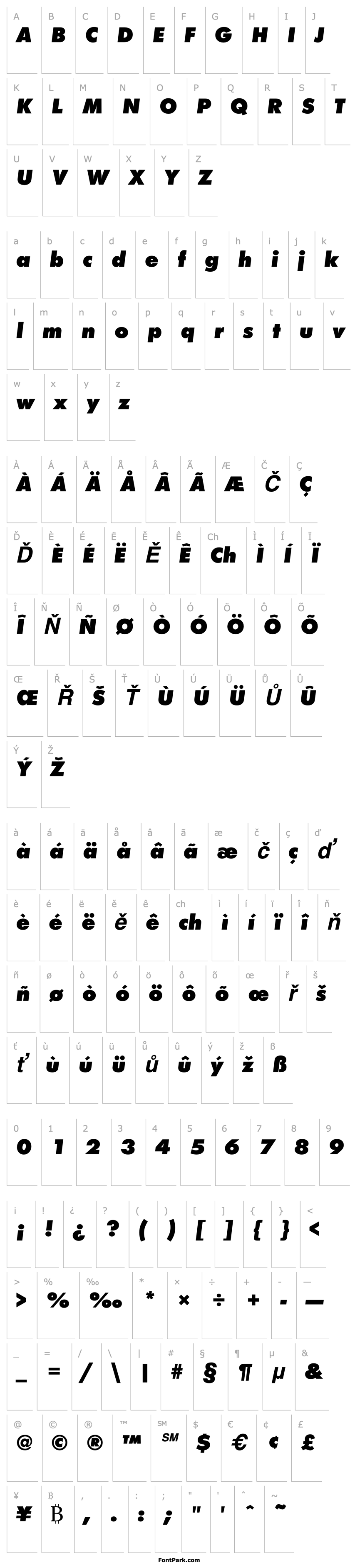 Přehled FunctionX Bold Italic