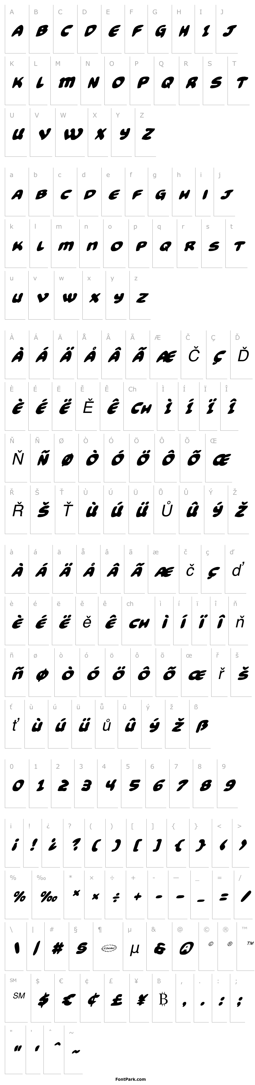 Přehled Funny Pages Super-Italic
