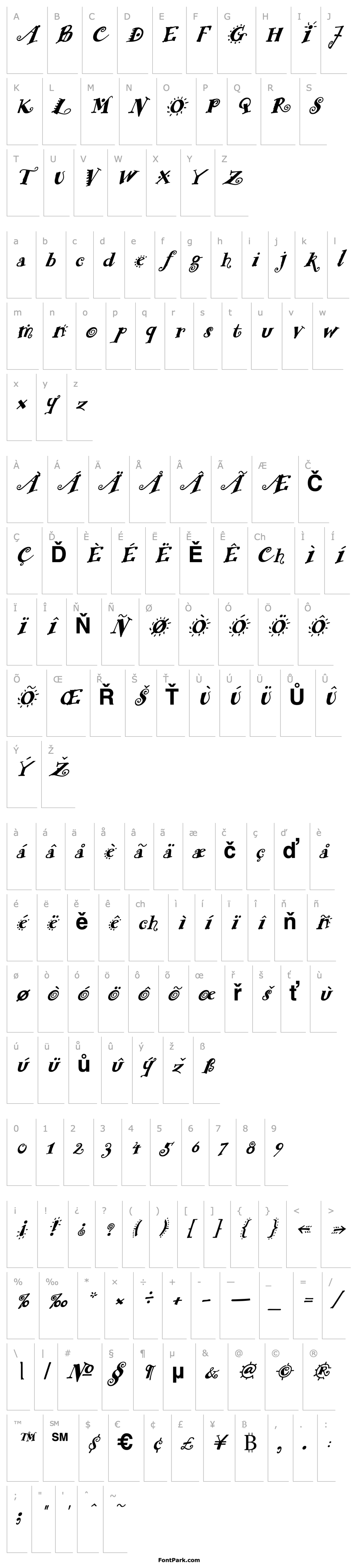 Přehled FunstuffXitalic Bold