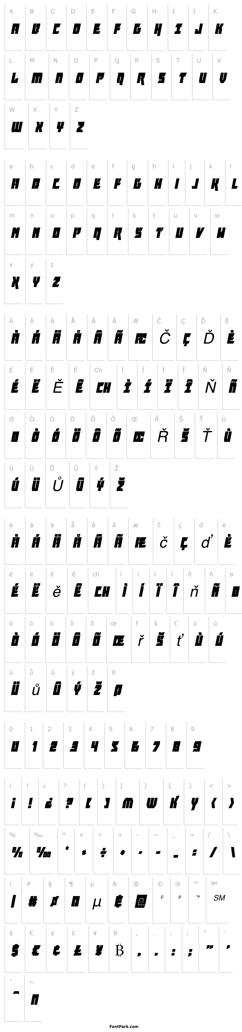 Přehled Furiosa Condensed Italic