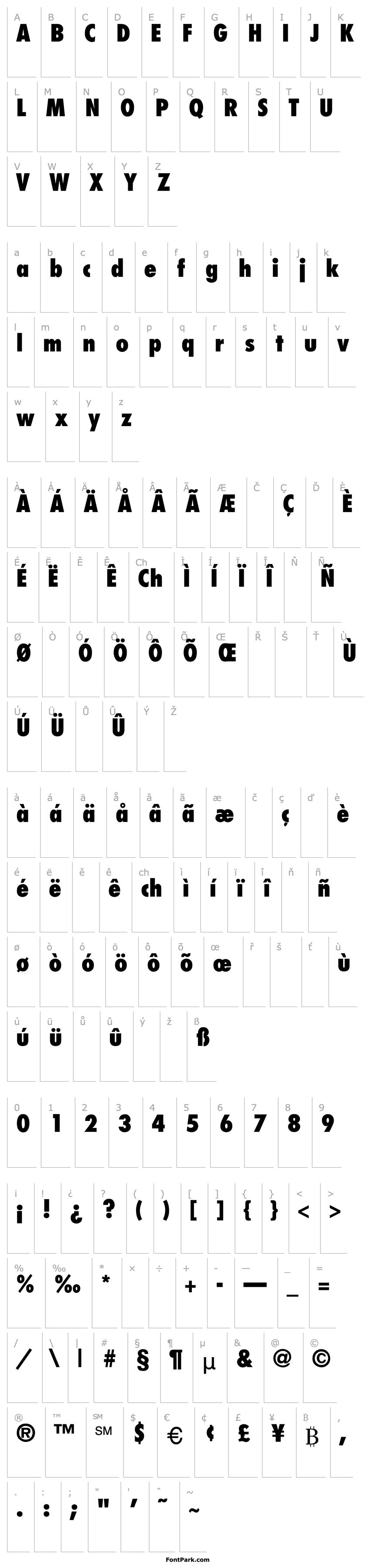 Overview Futura-CondensedExtraBold-Normal