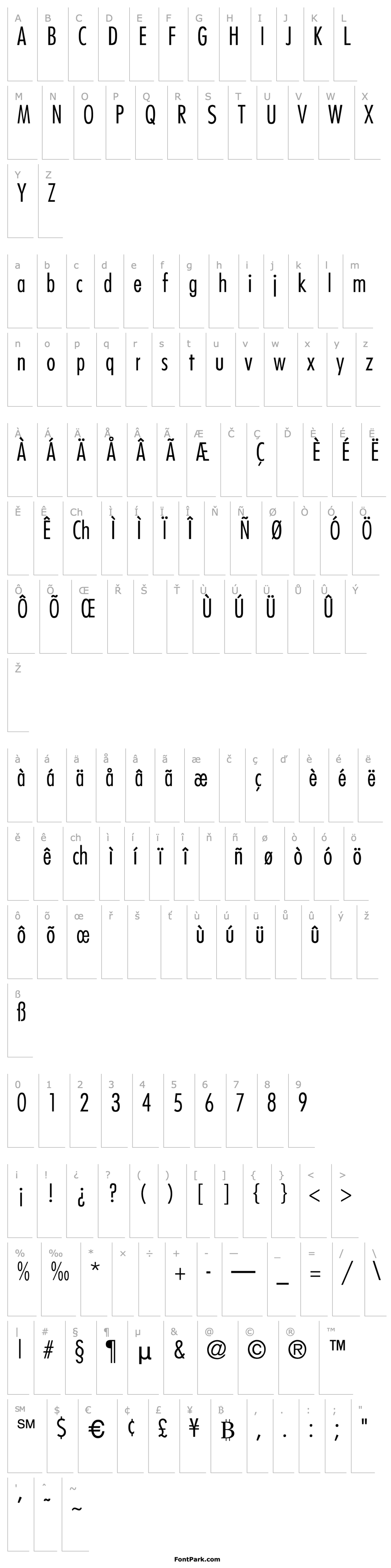 Overview Futura-CondensedLight-Normal