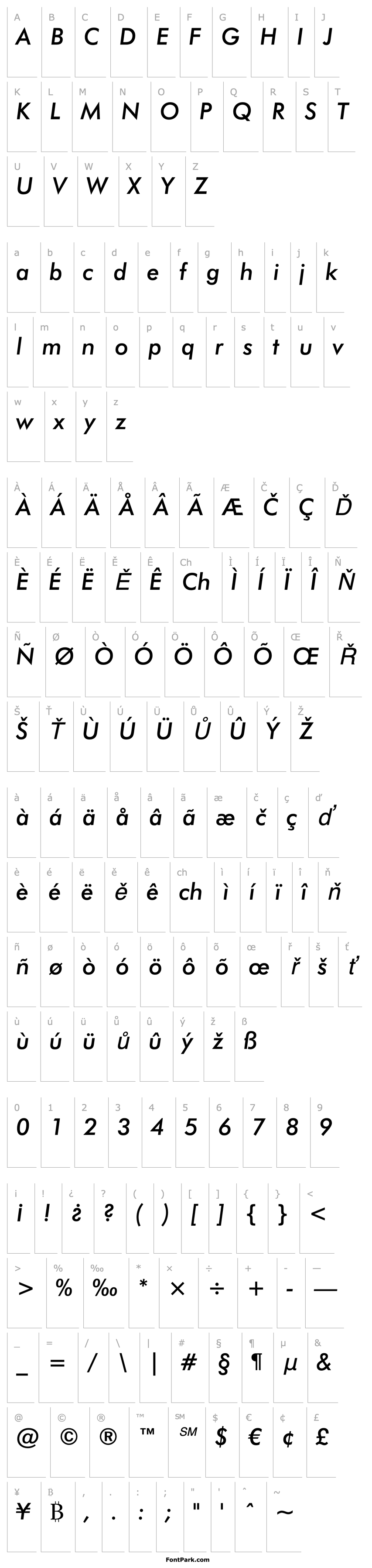 Overview Futura Md BT Medium Italic